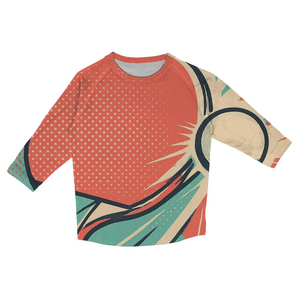 Table Tennis Retro Pop trendy 3/4 sleeve tops