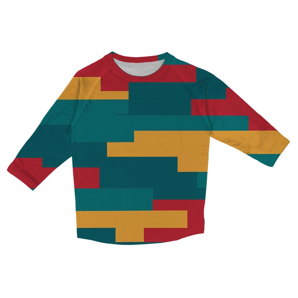 Analog Glitch Fade designer 3/4 sleeve blouses