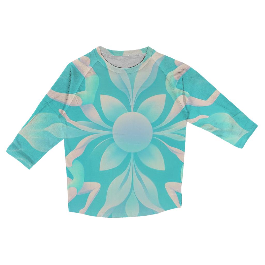 Synchronized Swimming Waveforms designer 3/4 sleeve blouses