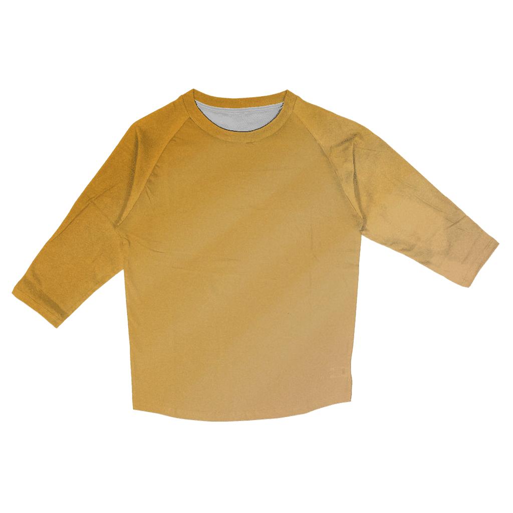 Sunlit Ochre Sweep cotton quarter sleeve shirts