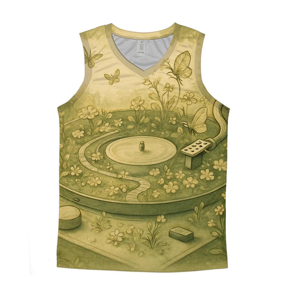 Vintage Turntable Garden stylish racerback tanks