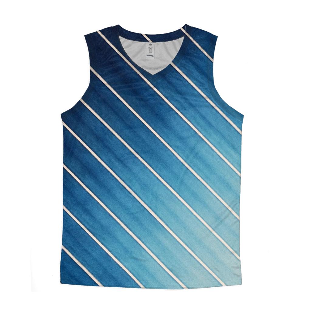 Indigo Arashi Diagonals trendy fitted tank tops