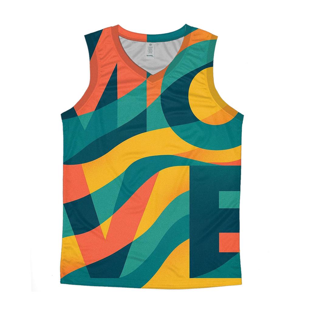 Chromatic Wave Typography custom tank tops