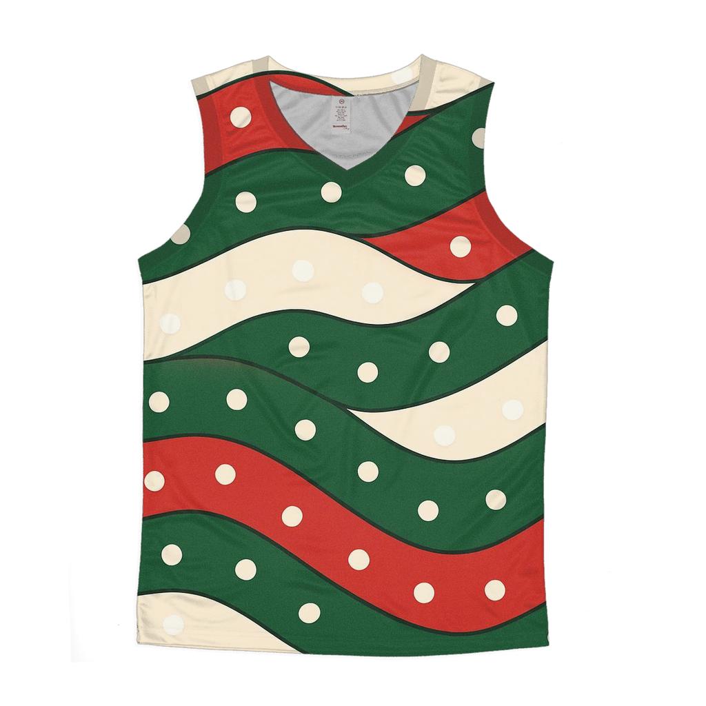 Diagonal Snow Drift Bands sports performance tank tops