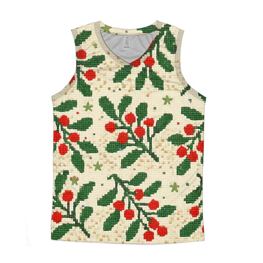 Merry Mistletoe Confetti Design custom tank tops