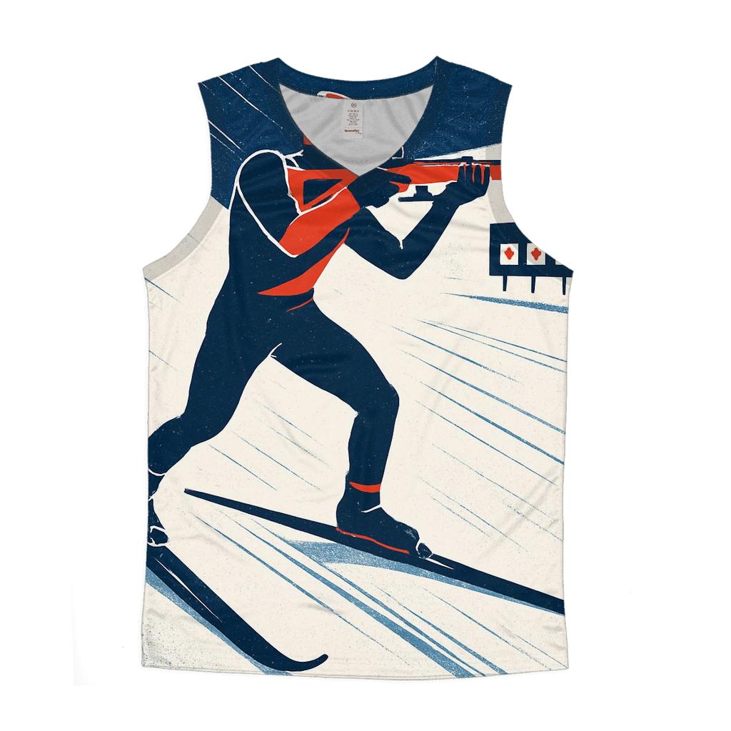 Nordic Biathlon Contrast designer workout tanks