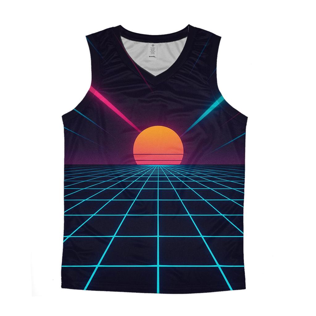 Laser Grid Runner designer workout tanks