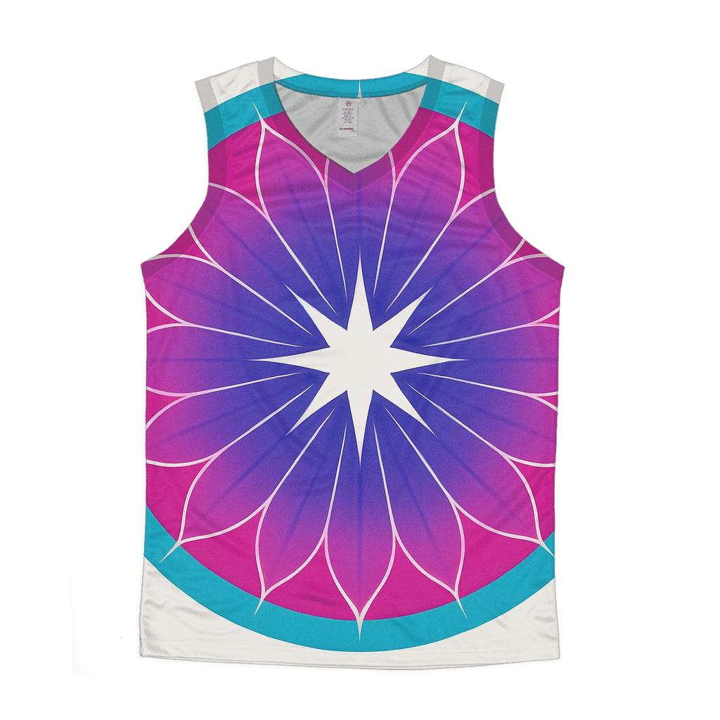 Magenta Mandala Sunburst casual summer tank tops