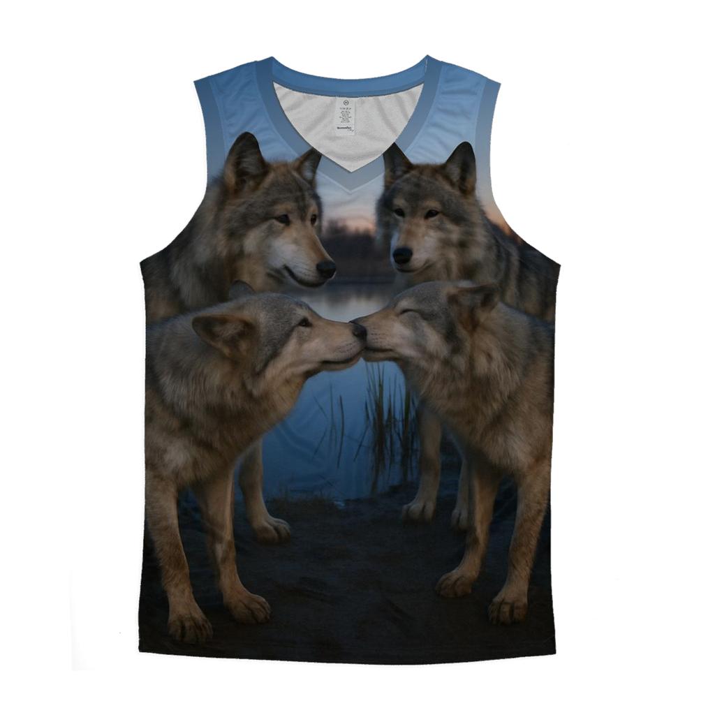 Wetland Reunion At Twilight cotton sleeveless tops