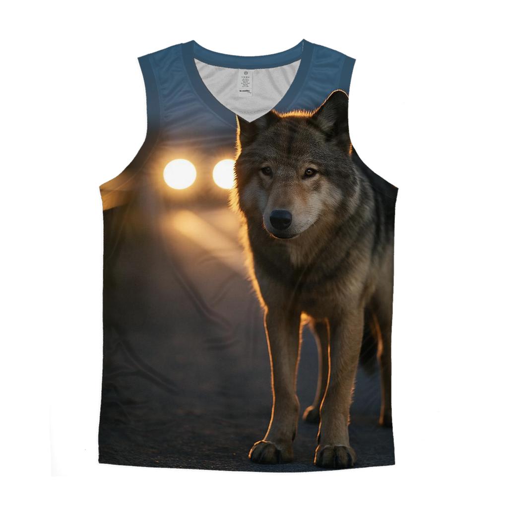 Highway Crossing At Dusk designer workout tanks