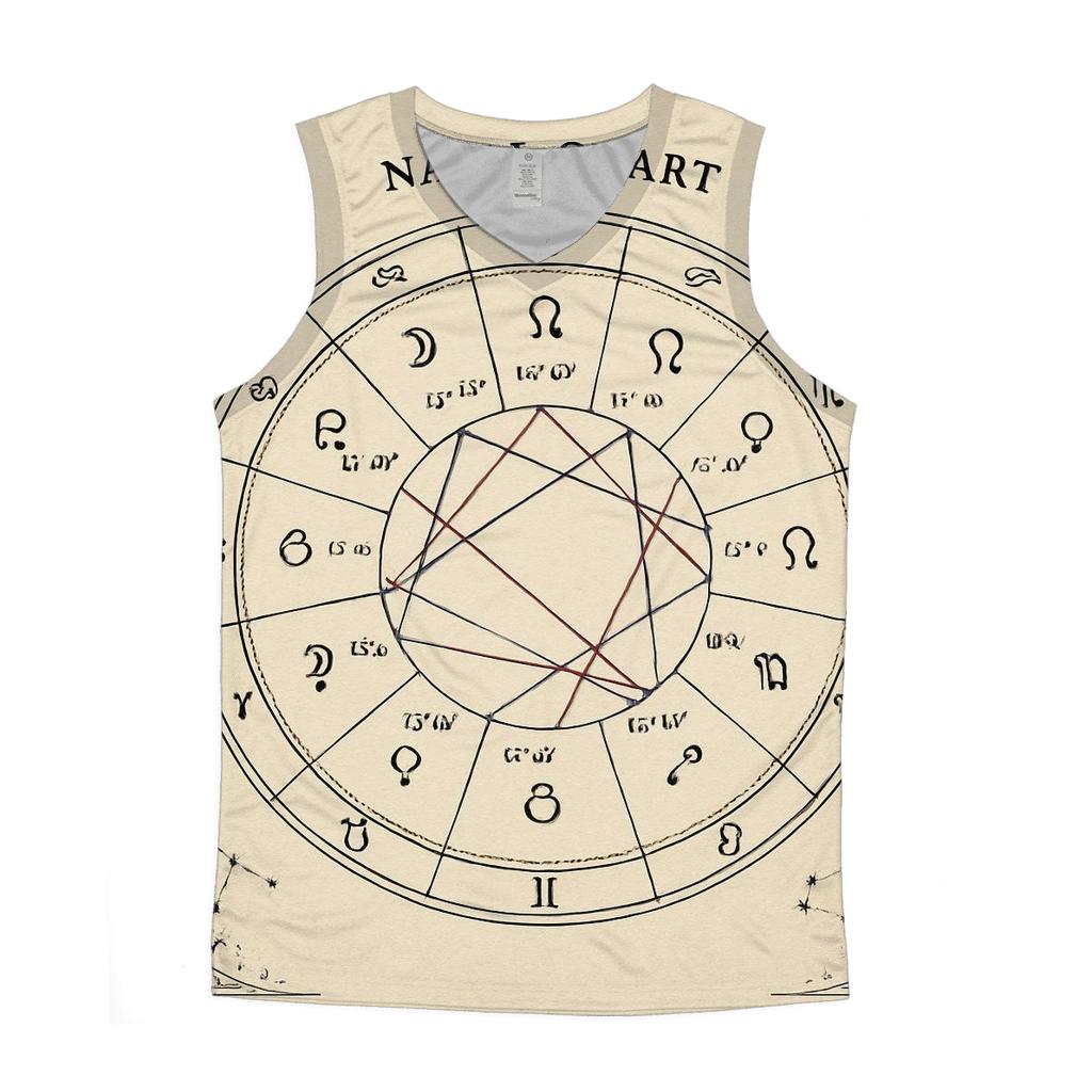 Stellar Birth Chart Layout personalized athletic tanks