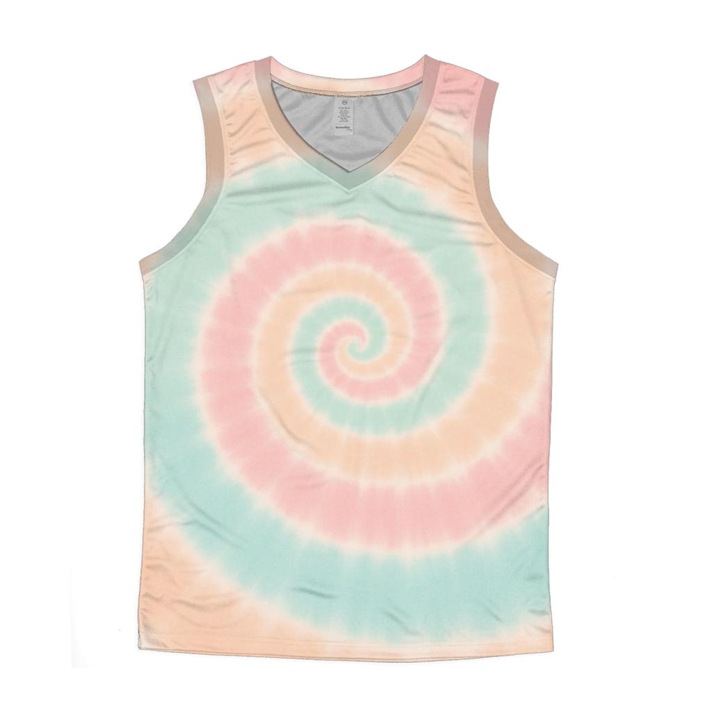 Pastel Spiral Ombre personalized athletic tanks