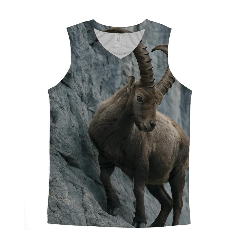 Highland Browse — Alpine Ibex cotton sleeveless tops