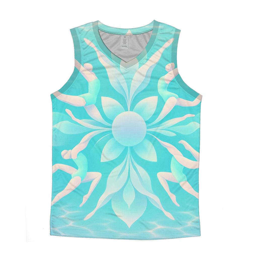 Synchronized Swimming Waveforms trendy fitted tank tops