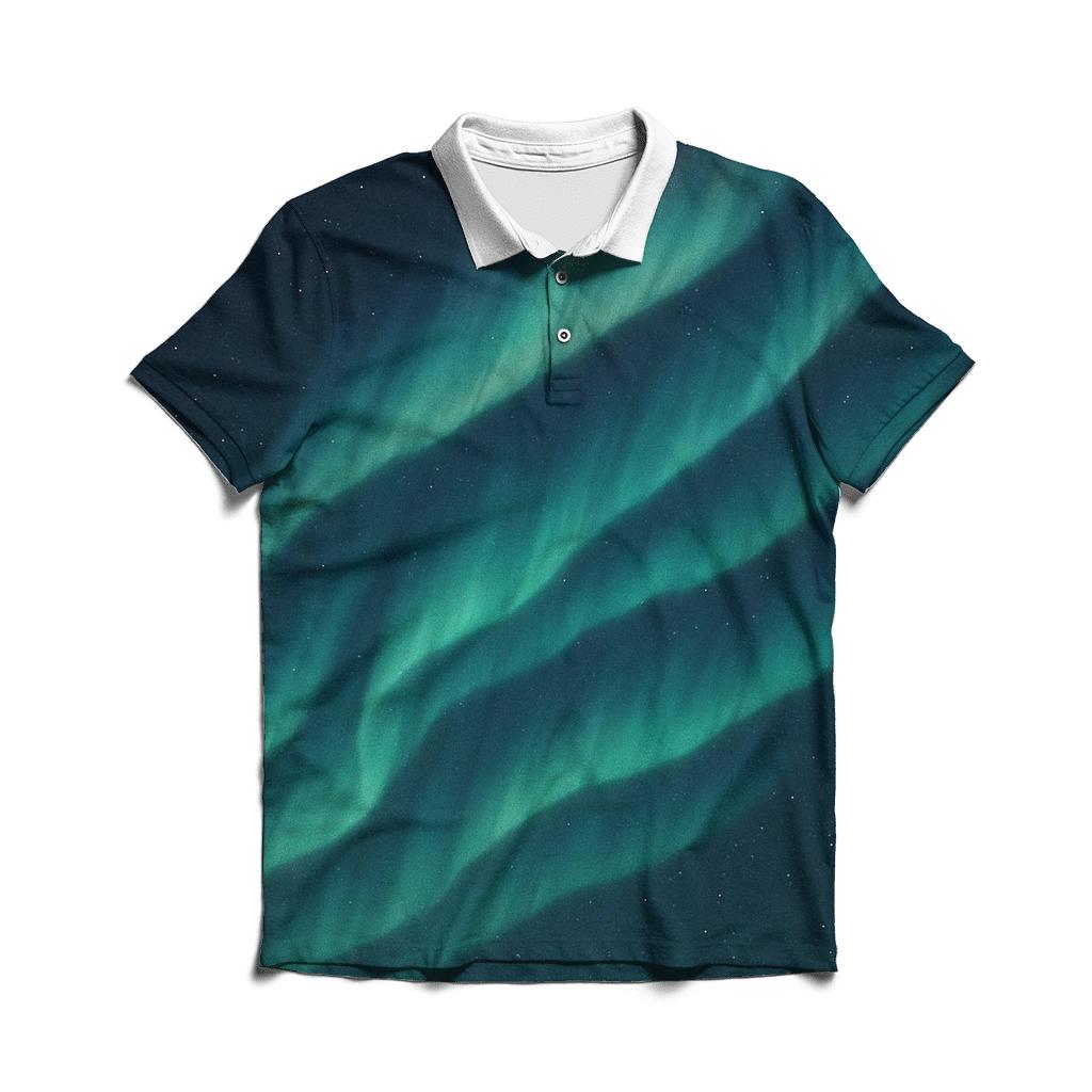 Aurora Curtain Drift custom polo shirts