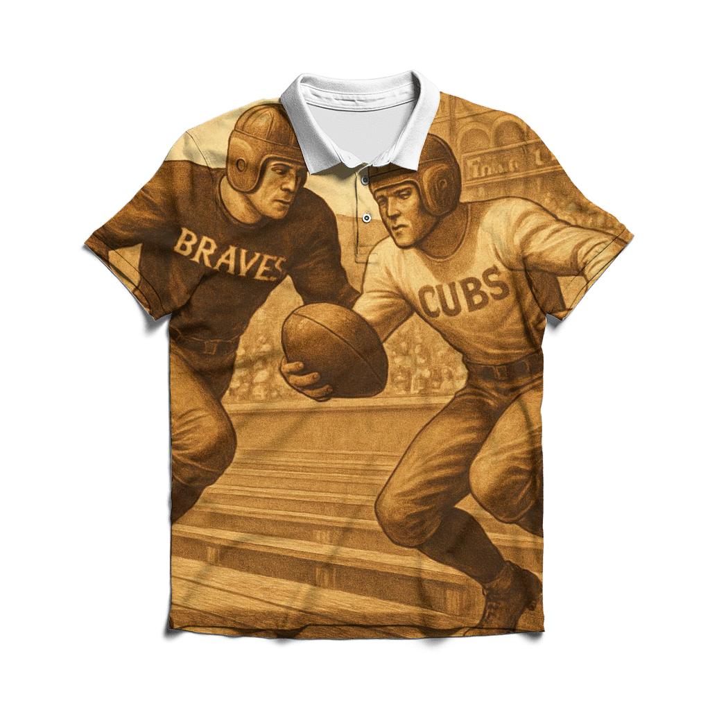 Vintage Ballpark Duel casual sports polo shirts