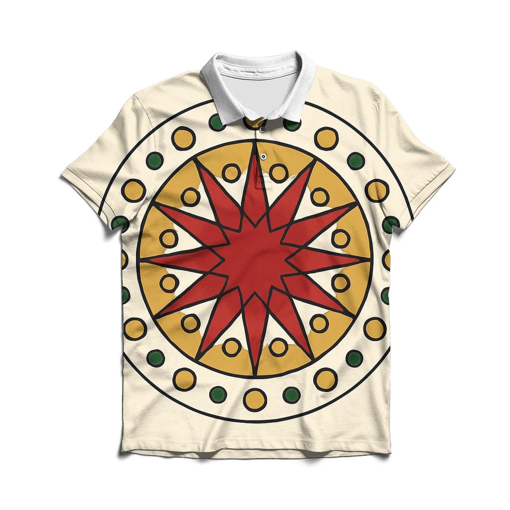 Starburst Ornament Mandala designer slim fit polos