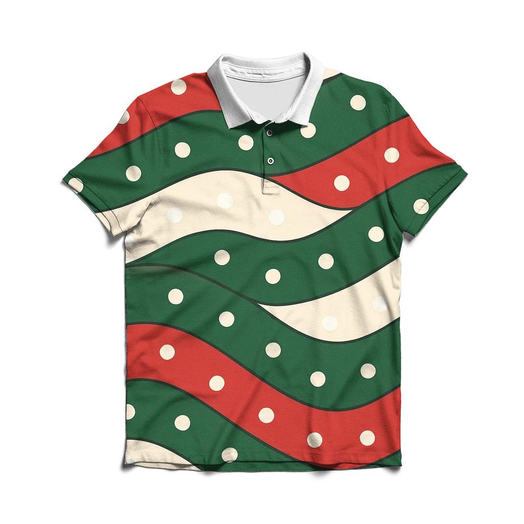 Diagonal Snow Drift Bands designer slim fit polos