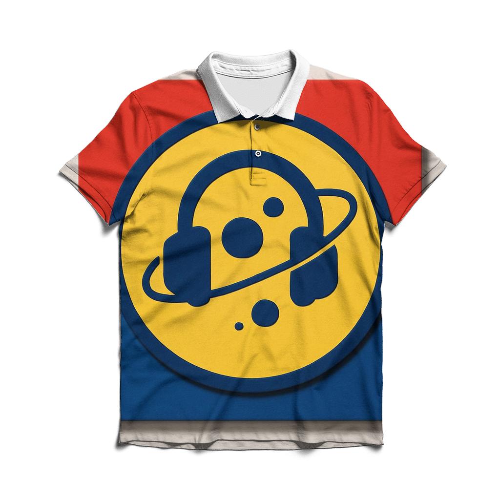 Headphone Orbit Emblem designer slim fit polos