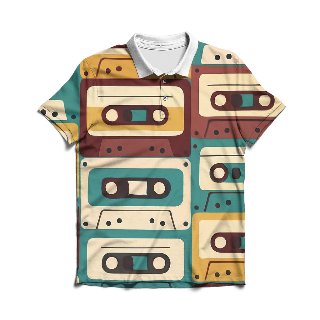 Funk Tape Cassette custom polo shirts