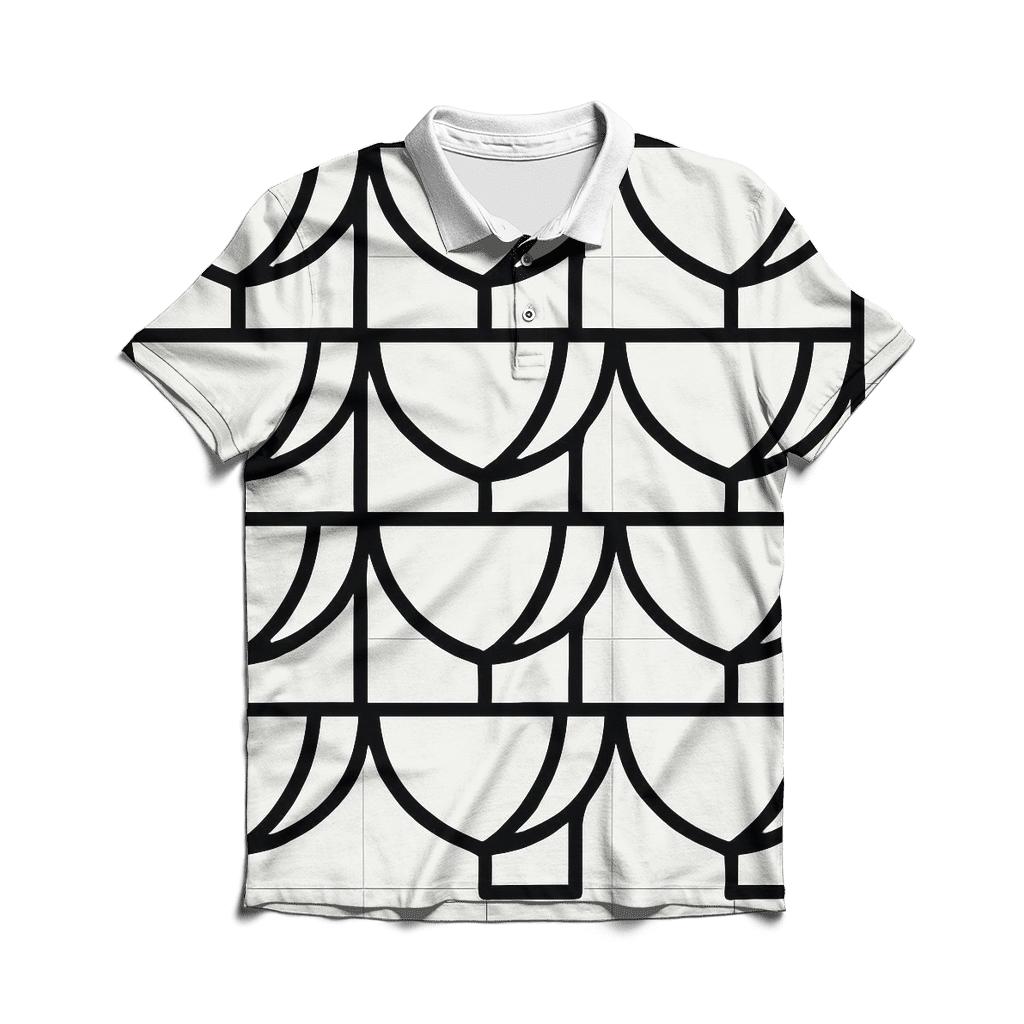 Filter Grid Geometry personalized polo shirts