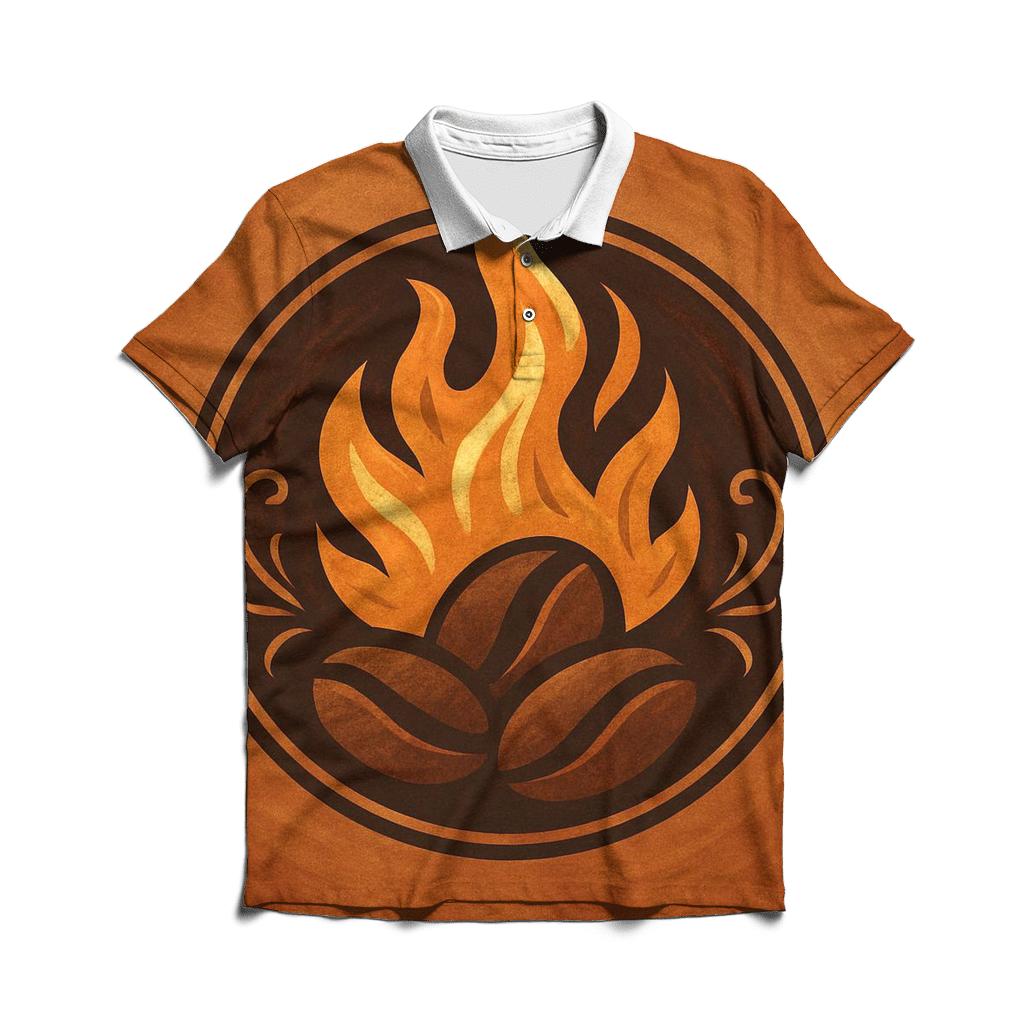 Roast Flame Emblem premium cotton polo shirts