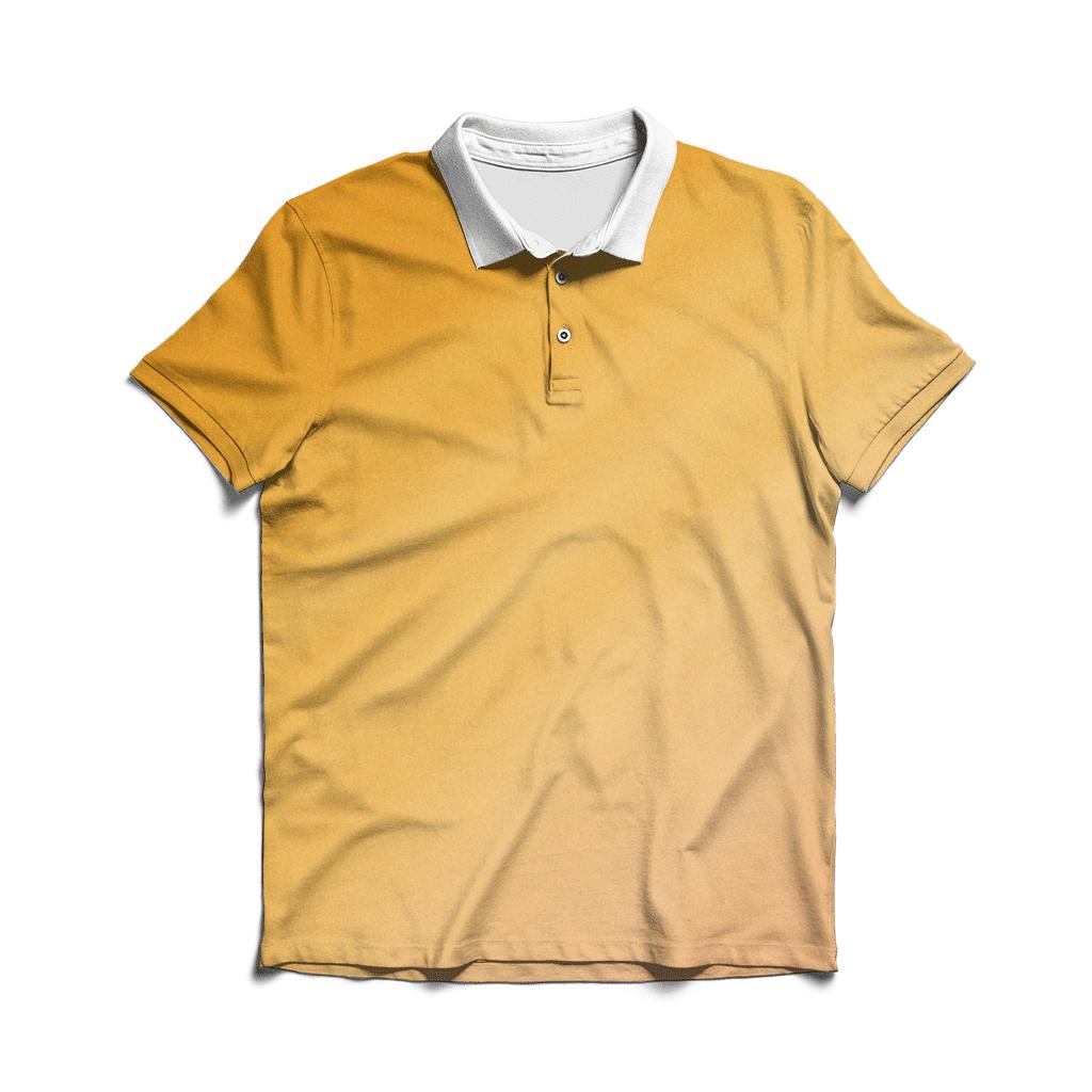 Sunlit Ochre Sweep casual sports polo shirts