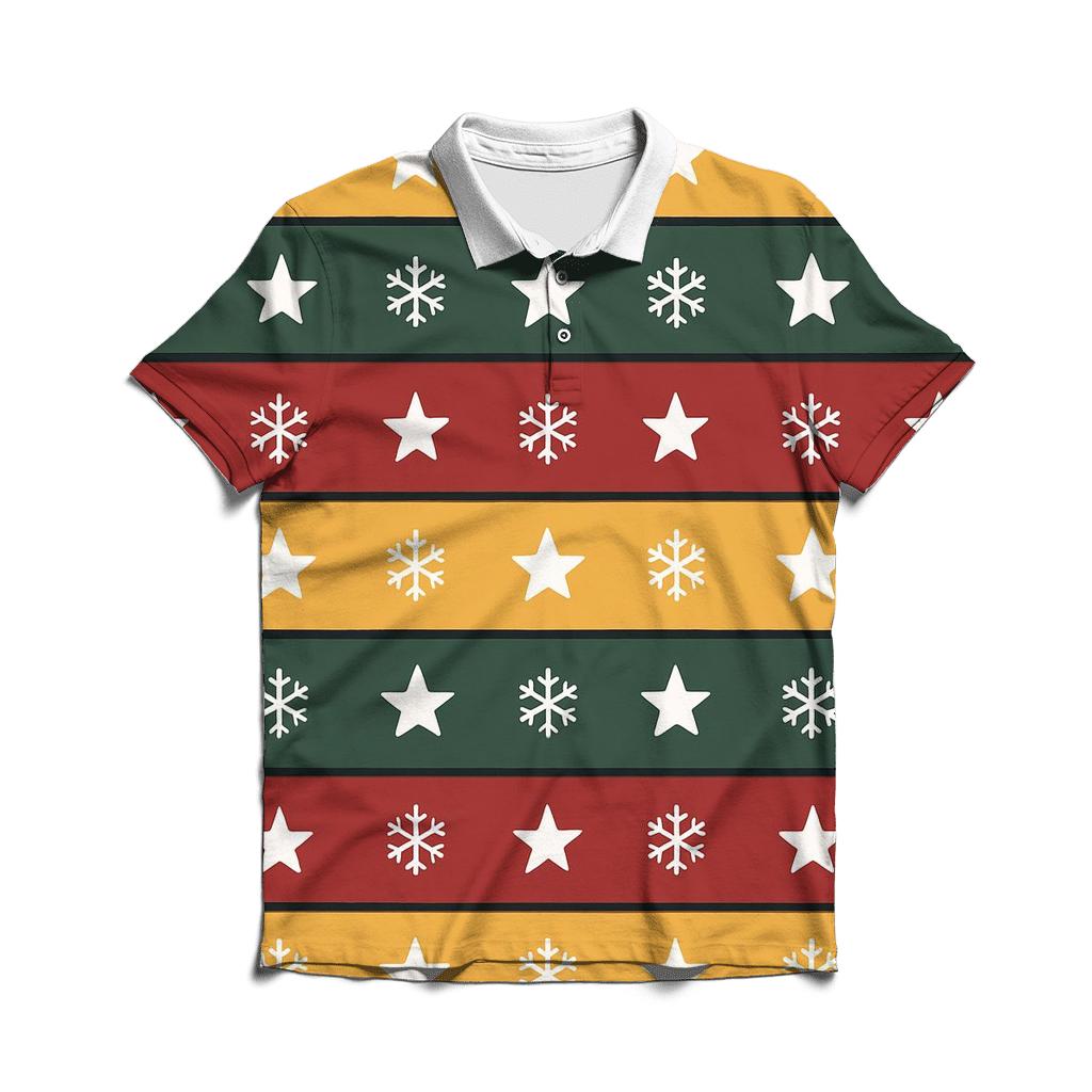 Celestial Gift Stripes stylish collar polo tees