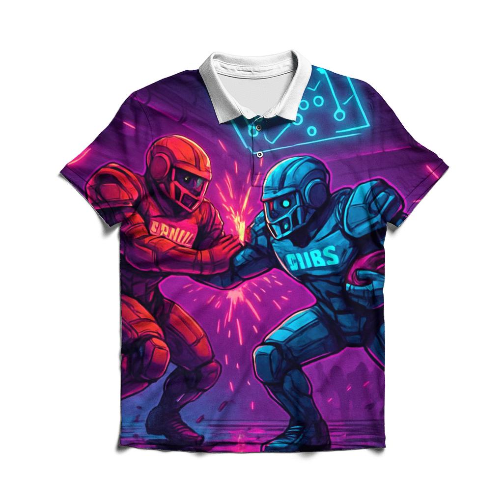 Neon Underground Faceoff custom polo shirts