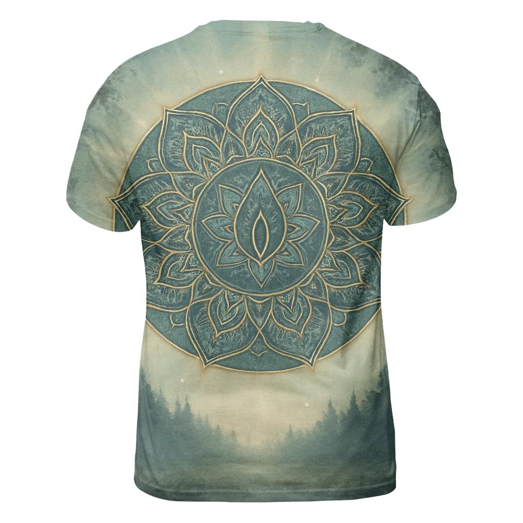 Luminous Mandala Grove artistic all-over print tops