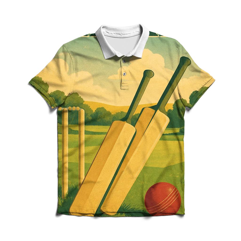 Cricket Meadow Classic embroidered polo tops