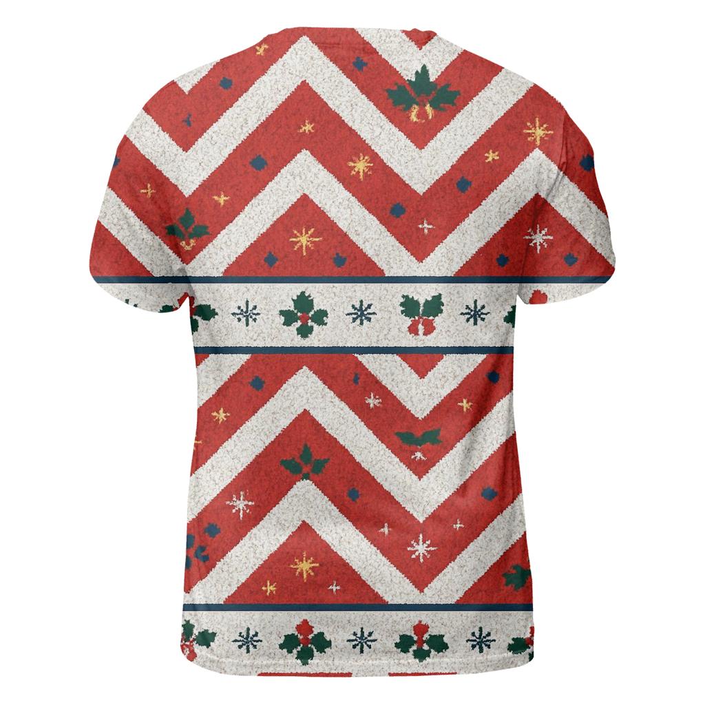 Candy Cane Herringbone Design creative print fashion shirts
