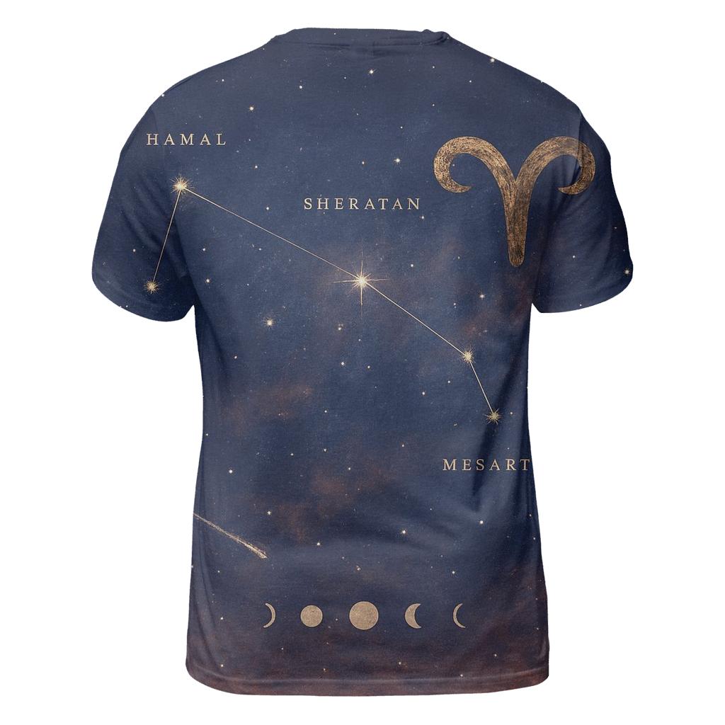 Celestial Aries Constellation Map trendy printed shirt styles