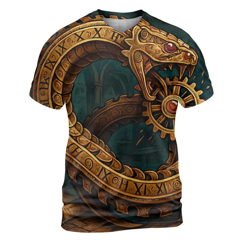Clockwork Ouroboros Mechanica trendy printed shirt styles