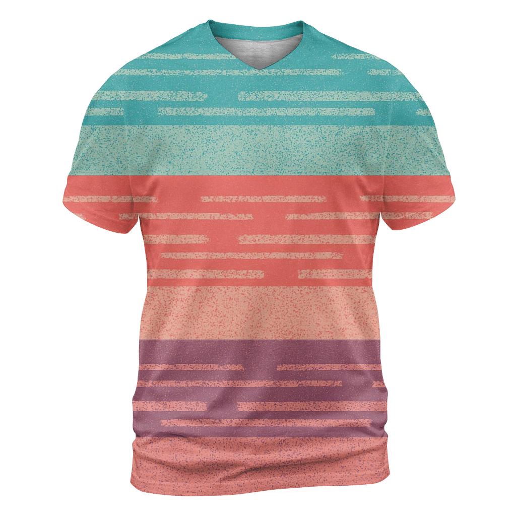 VHS Static Stripes creative print fashion shirts