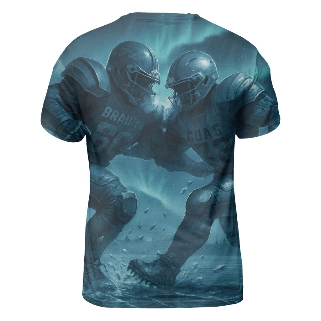 Frozen Lake Faceoff vibrant all-over design tees