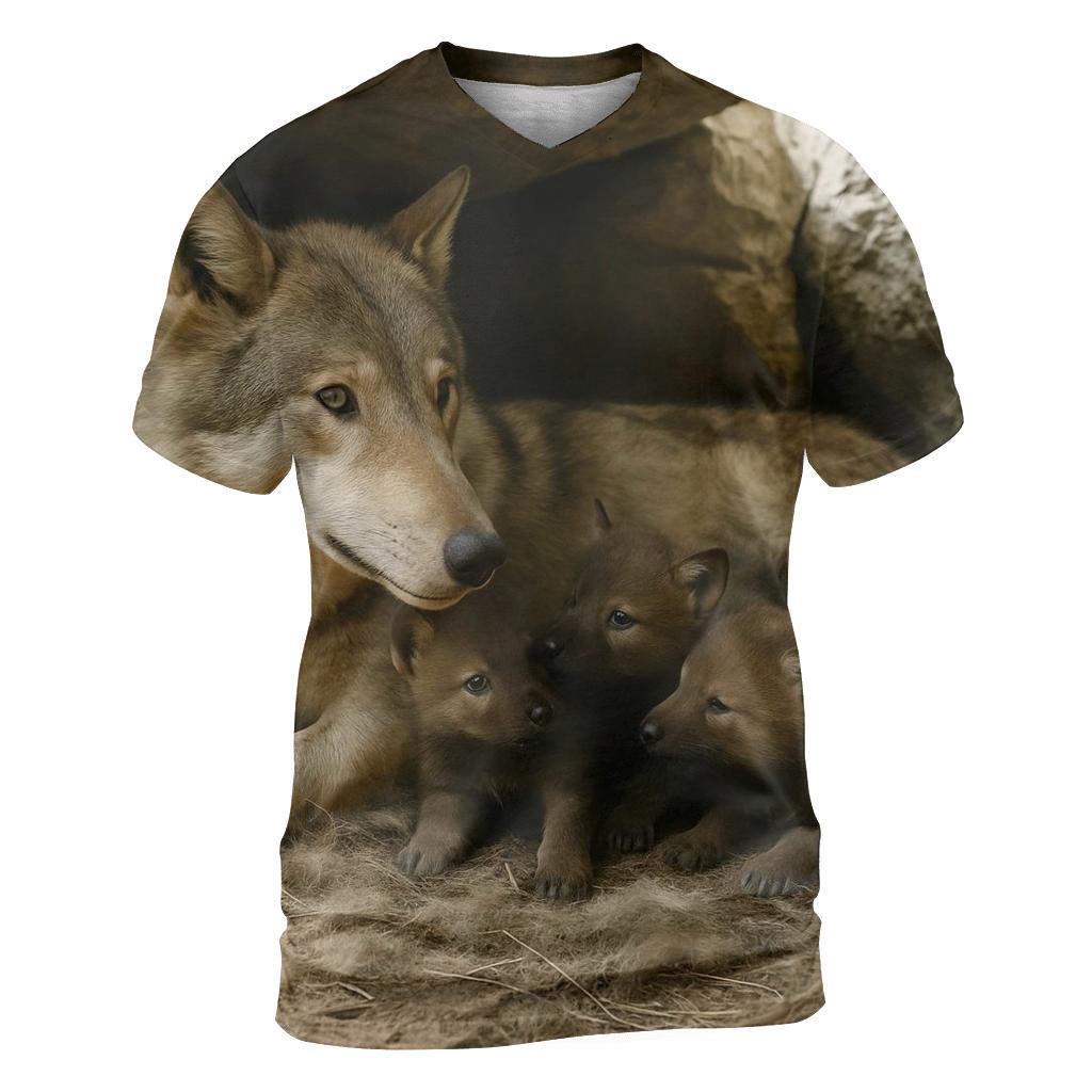 Mountain Den Midday Study vibrant all-over design tees