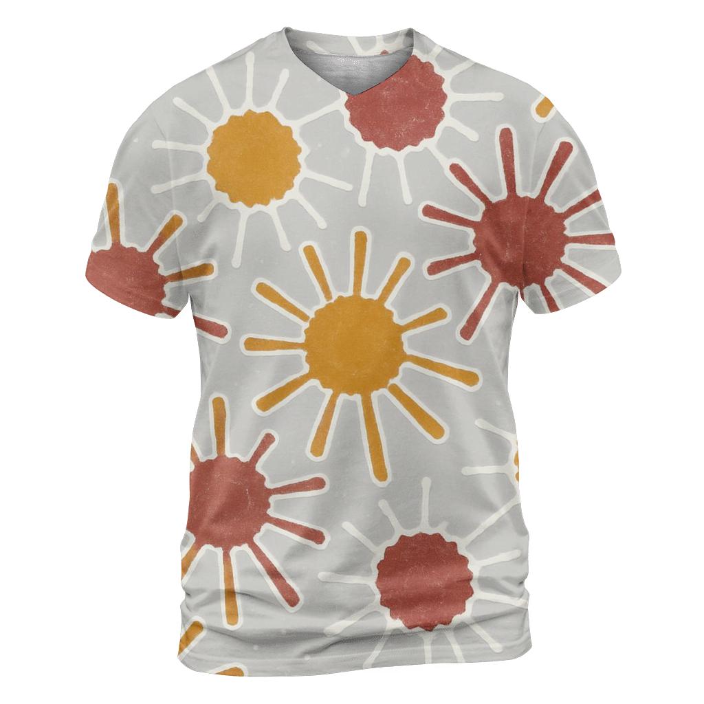 Diagonal Sunburst Kumo statement graphic shirts