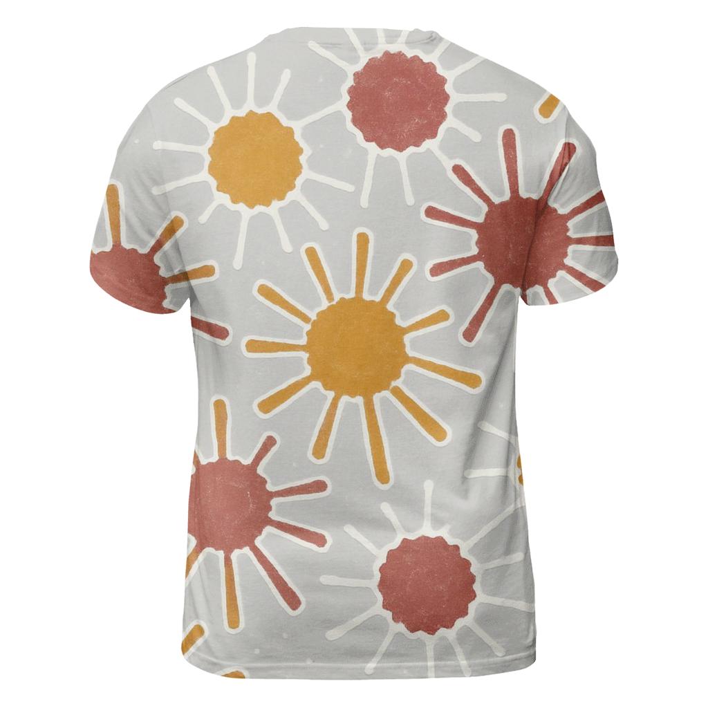 Diagonal Sunburst Kumo statement graphic shirts