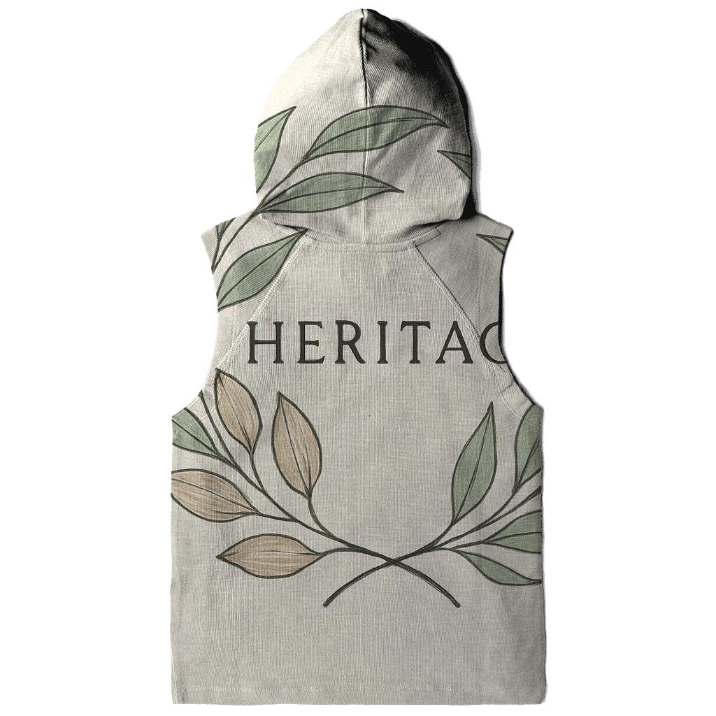Botanical Linework Crest graphic hoodies