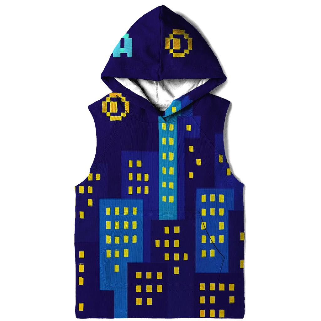 Pixel Arcade Skyline custom hoodies