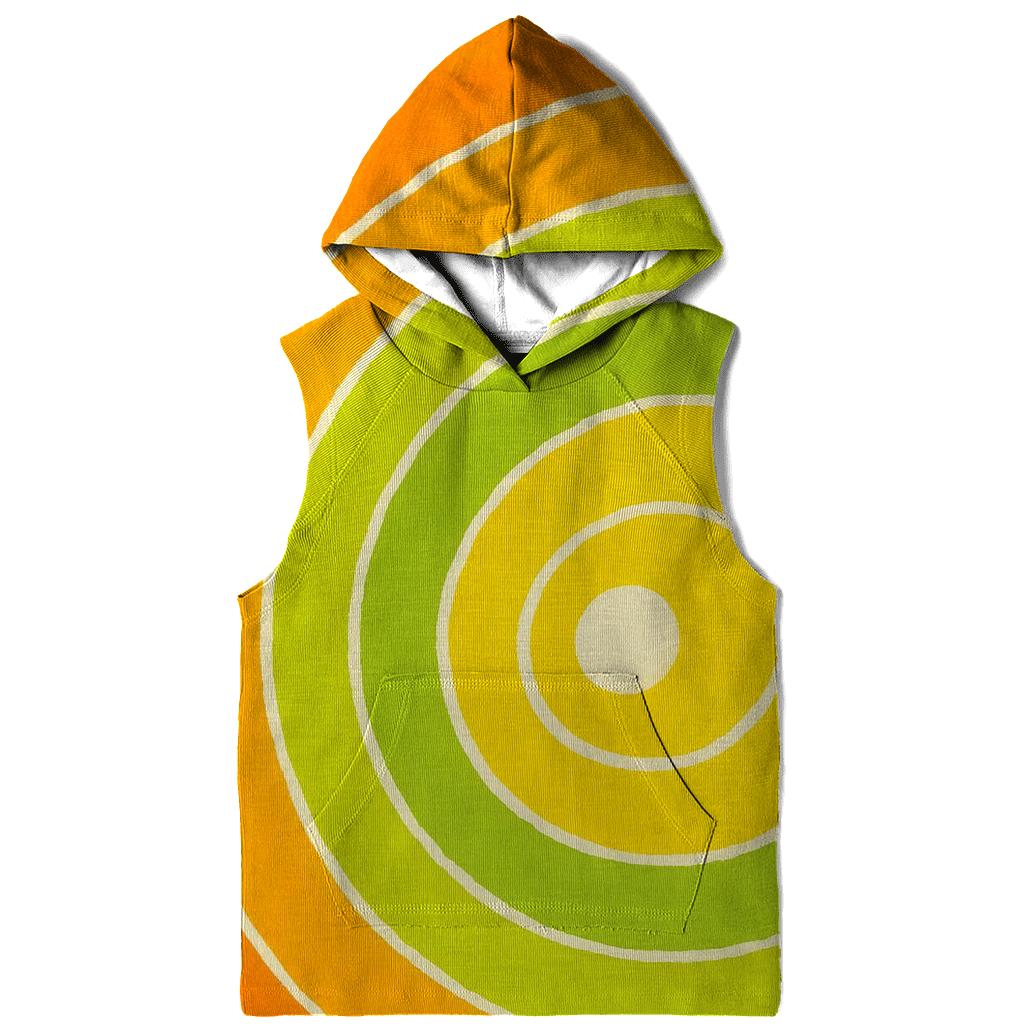 Citrus Bullseye Offset zip-up hoodies
