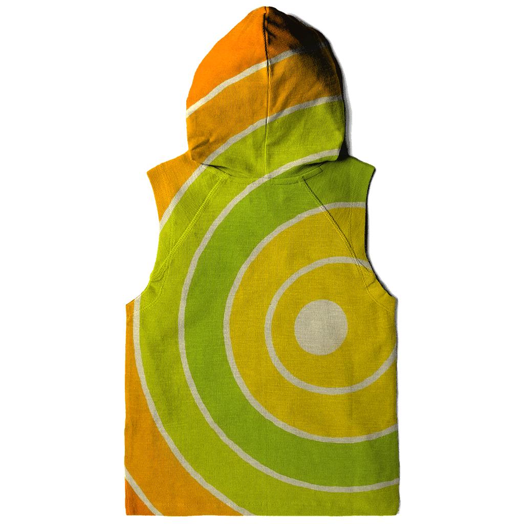 Citrus Bullseye Offset zip-up hoodies