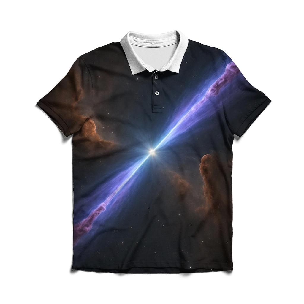Bipolar Jet Outflow Pillars embroidered polo tops