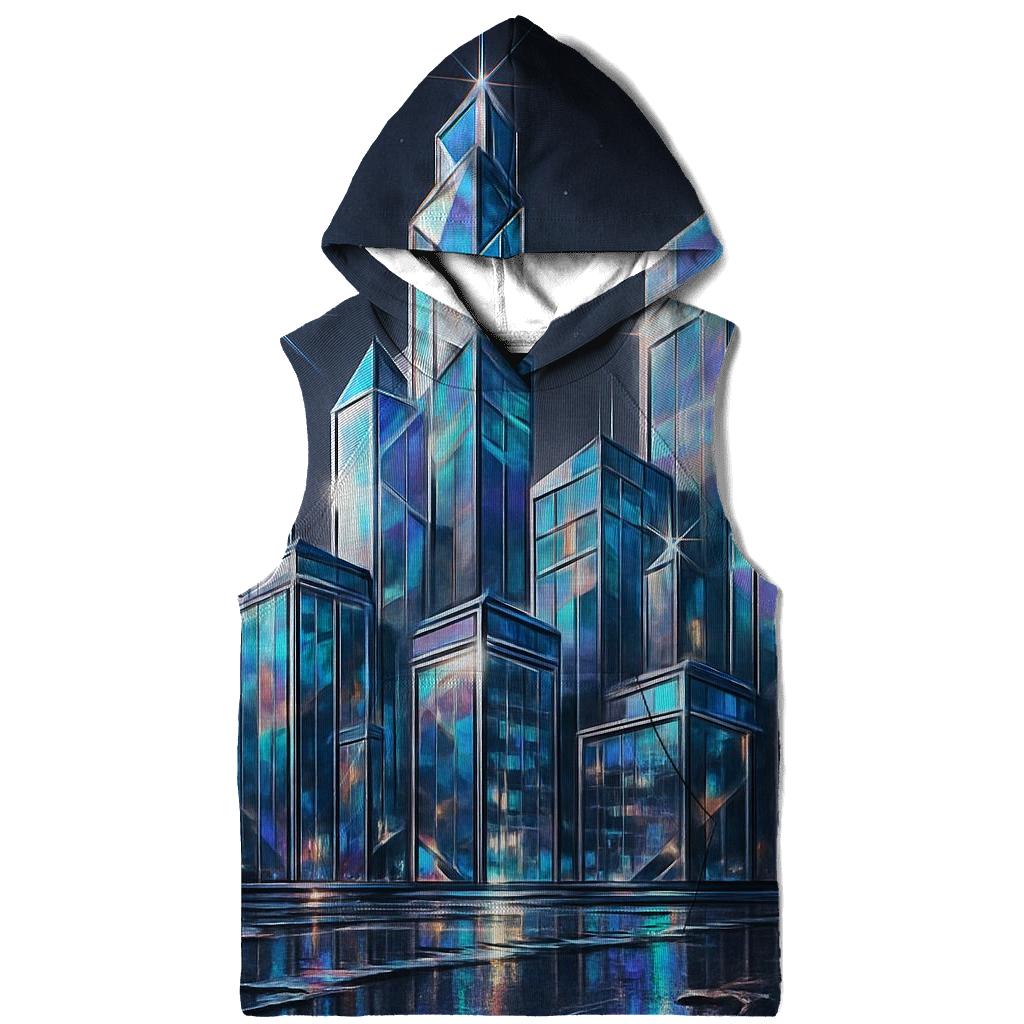 Crystal Skyline printed hoodies