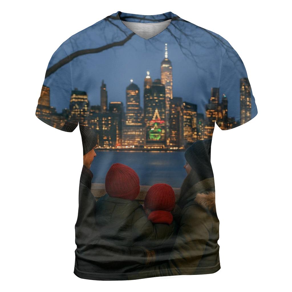 Brooklyn Promenade Winter Twilight custom all-over print shirts