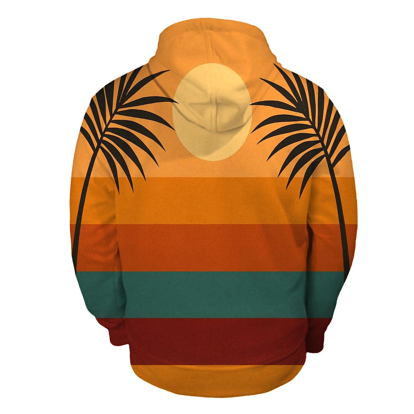 Sunset Groove Stripes heavyweight hoodies