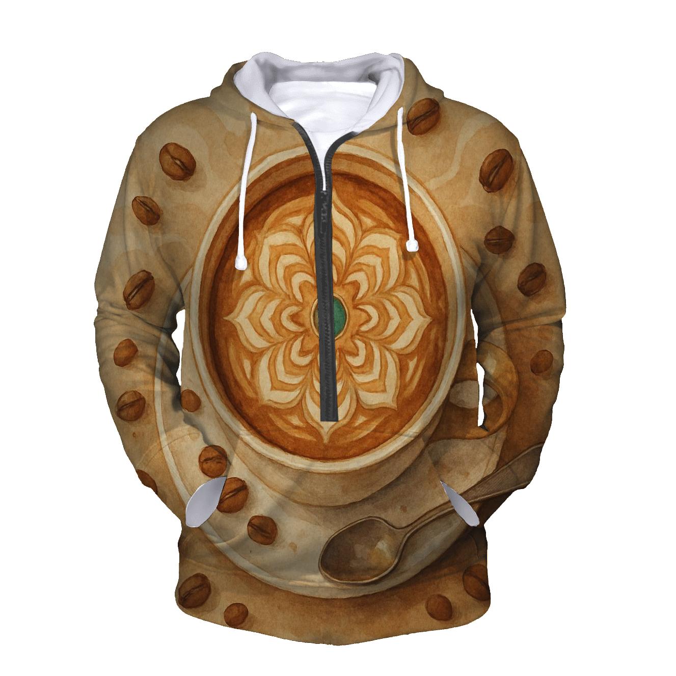Latte Swirl Mandala lightweight hoodies