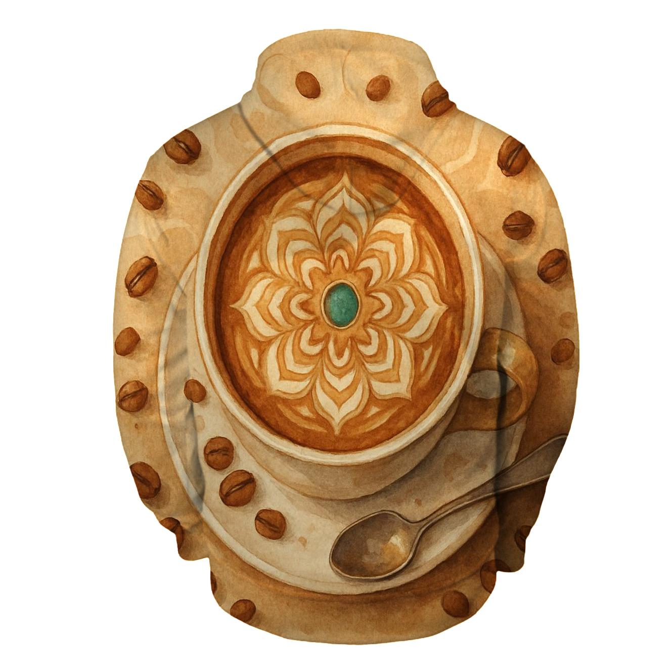 Latte Swirl Mandala lightweight hoodies