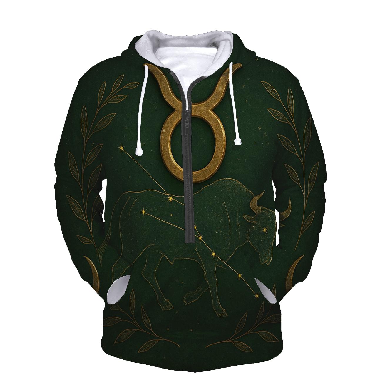 Mystic Taurus Bull Glyph Design printed hoodies